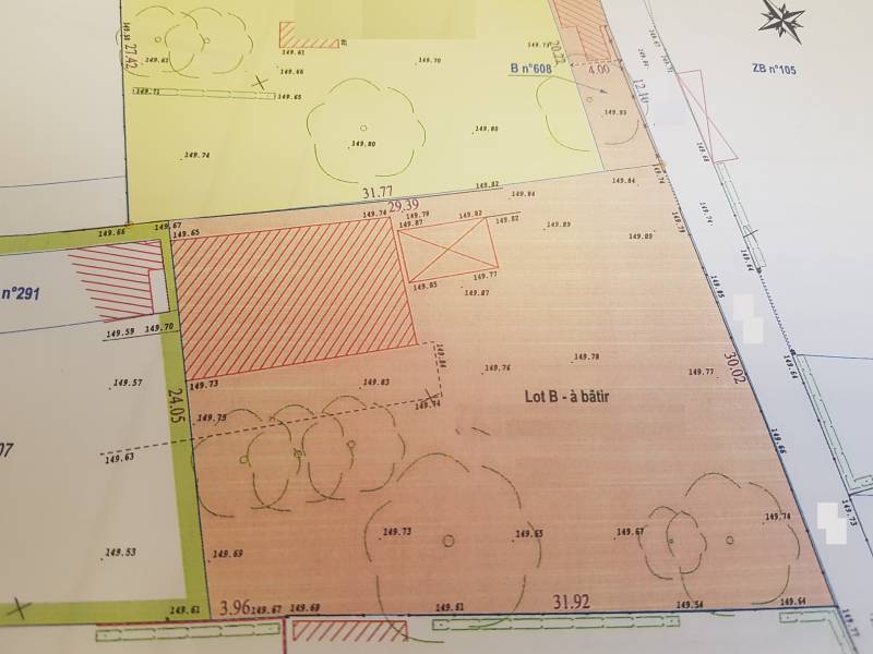 A vendre terrain à bâtir d'une superficie de  m² sur la commune de Quatremare (27400)