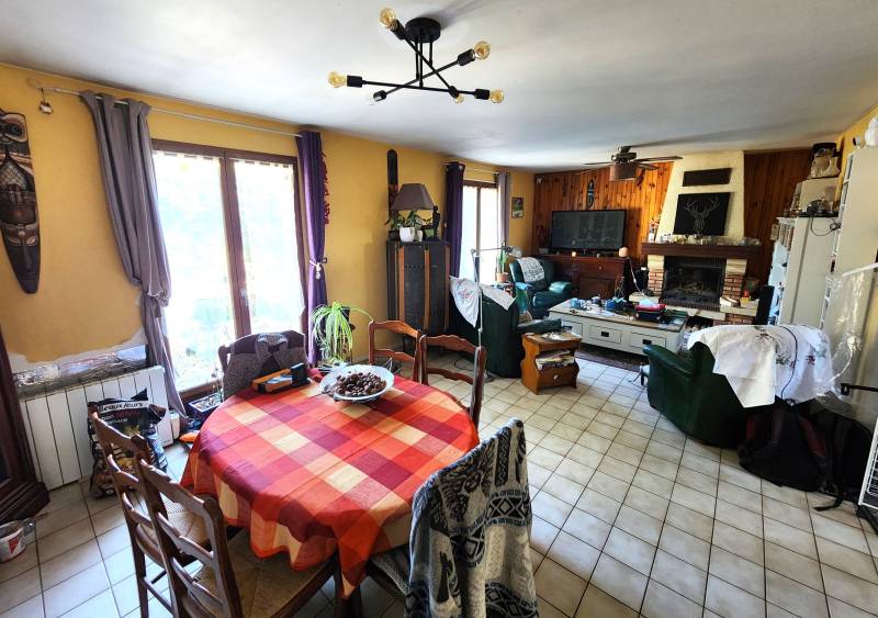 Salon avec cheminée insert – Maison avec locataire en place