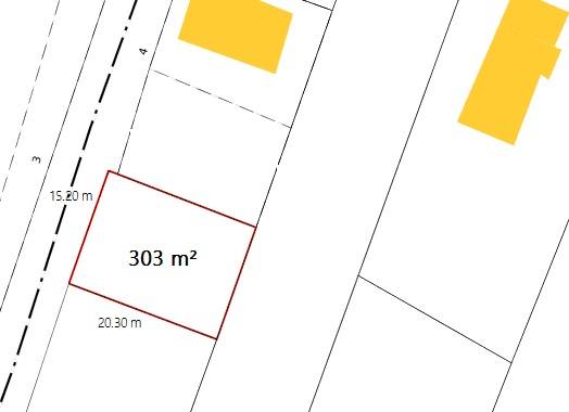 Terrain de 303m² à Poses - Plan